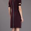 Victoria Beckham Collared Dress in Brown (prune) - Lyst
