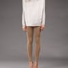Vince Knit Sleeve Tshirt in Beige - Lyst