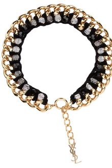 Yves Saint Laurent Wrapped Chain Bracelet - Lyst