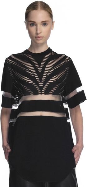 Alexander Wang Suspended Zebra Short Sleeve Hockey Jersey in Black (onyx) - Lyst