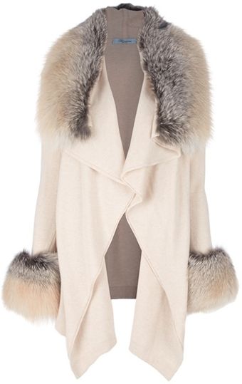 Blumarine Fauxfur Trim Coat - Lyst