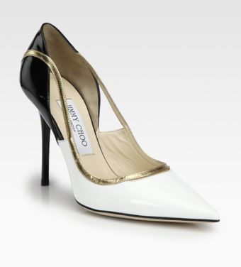 Jimmy Choo Vero Patent Metallic Leather Pumps - Lyst