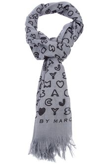 Marc By Marc Jacobs Logo Shawl Scarf - Lyst