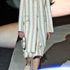 Marc Jacobs Large Stripe Satin Gabardine Coat in Nude in Red (nude stripe) - Lyst