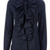 Mcq By Alexander Mcqueen Ruffle Shirt in Black - Lyst