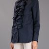 Mcq By Alexander Mcqueen Ruffle Shirt in Black - Lyst