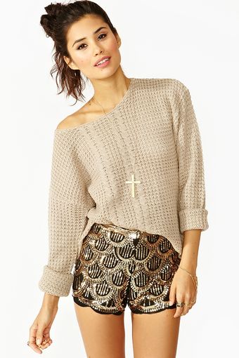 Nasty Gal Deco Sequin Shorts - Lyst
