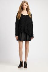 Rag & Bone Leather Rawedge Renard Skirt