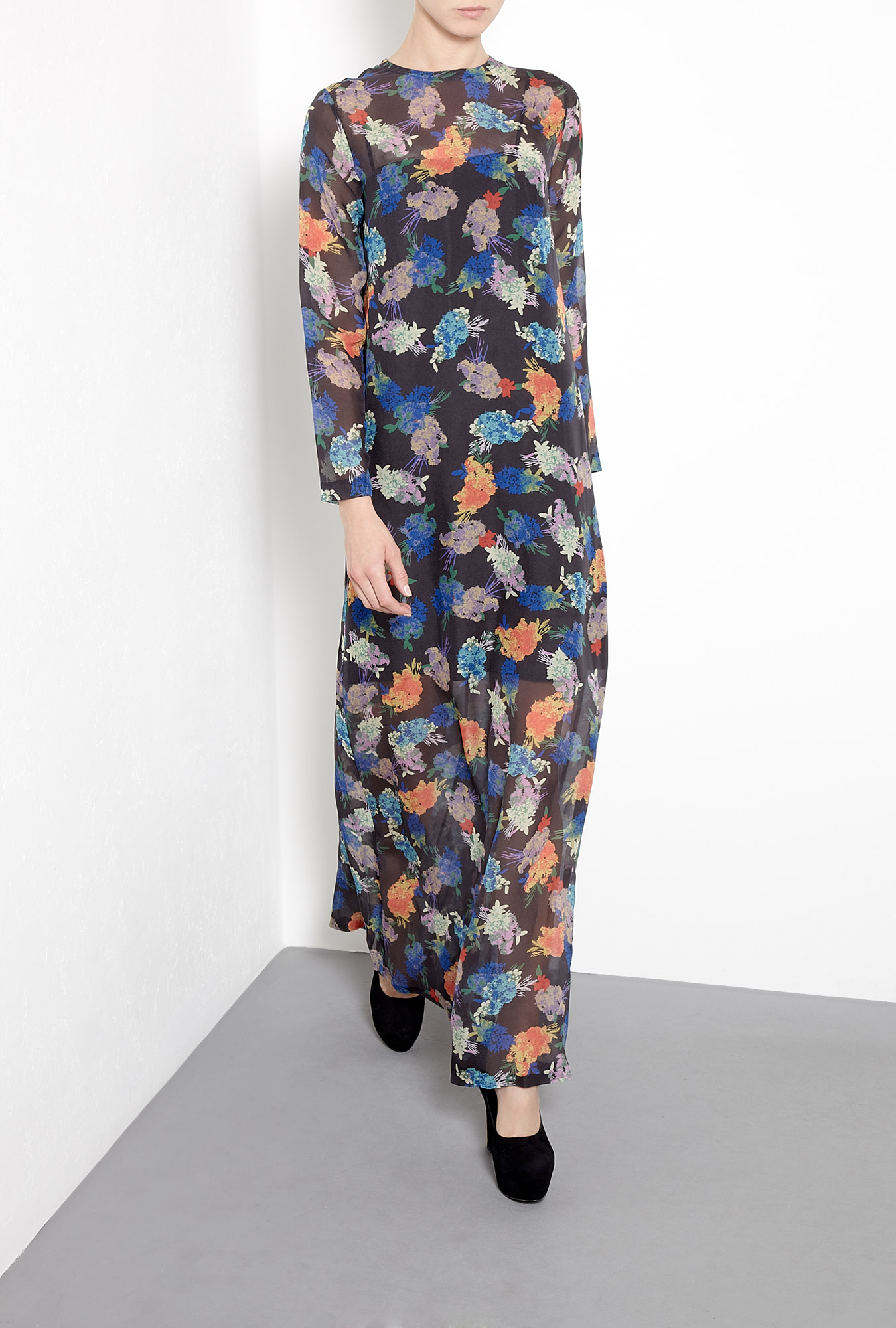 Raoul Floral Print Long Sleeve Chiffon Maxi Dress in Floral Lyst