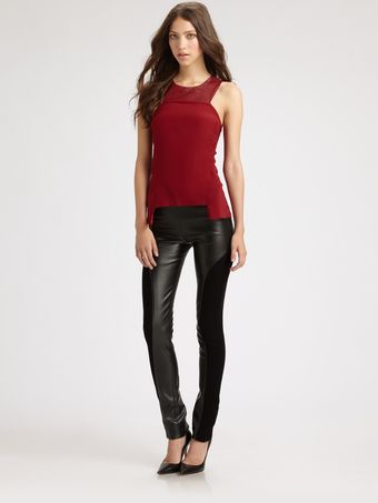Sachin & Babi Hunter Leather Knit Leggings - Lyst