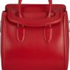 Alexander Mcqueen Heroine Large Polished Leather Tote in Red - Lyst