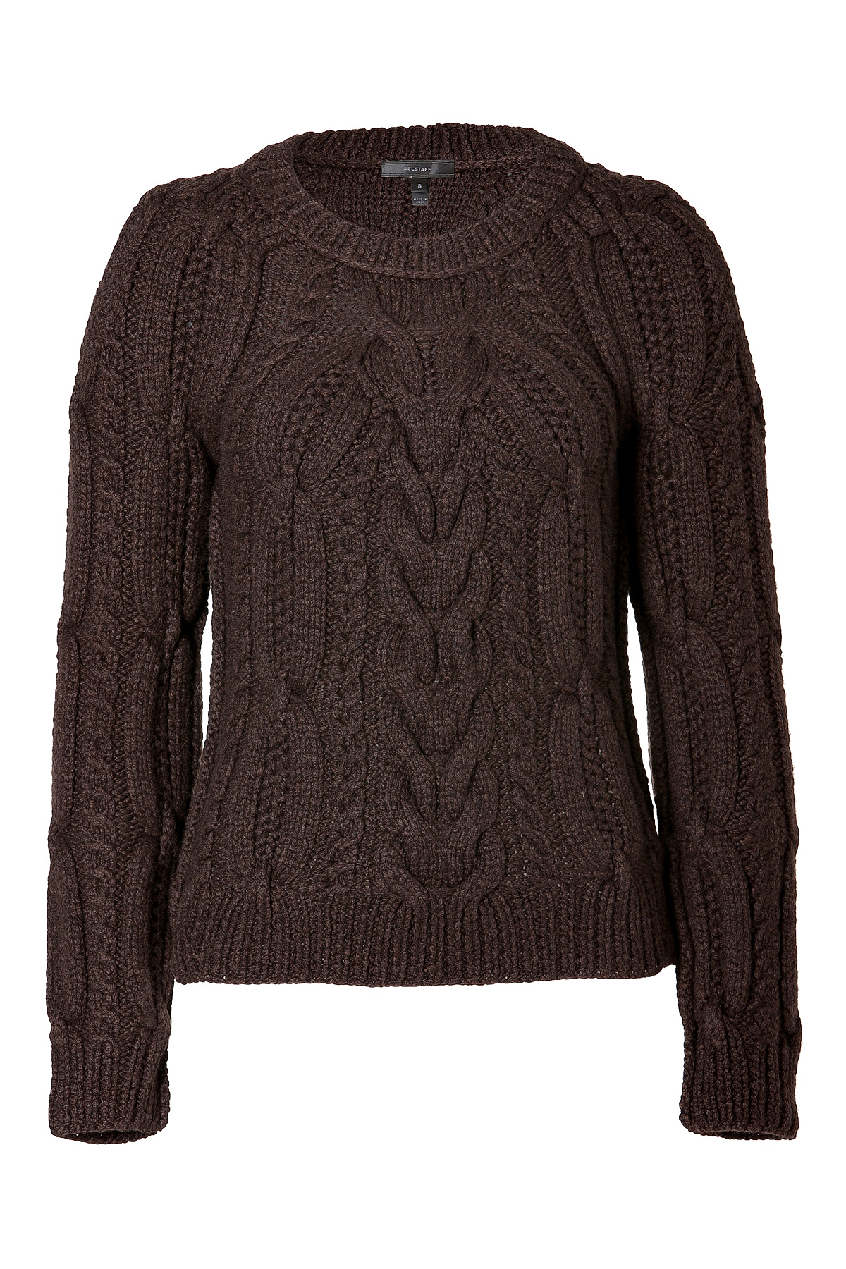 Belstaff Mahogany Cowes Crew Neck Cashmere Pullover in Brown (mahogany) | Lyst