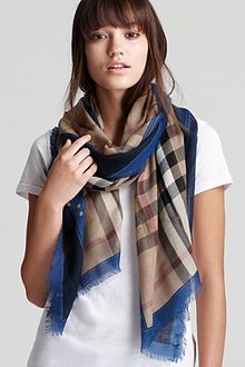 Burberry Oblong Haymarket Border Scarf - Lyst