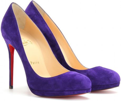 Christian Louboutin Filo 120 Suede Pumps in Purple (grey) - Lyst