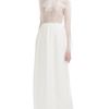 Honor Ss Stretch Canvas Guipure Lace Bustier Gown in White - Lyst