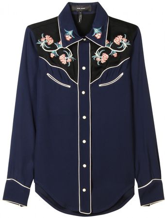Isabel Marant Lauryn Embroidered Blouse - Lyst