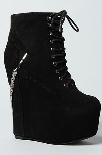 Jeffrey Campbell The Claw Damsel in Black Suede and Pewter - Lyst