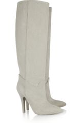 Maison Martin Margiela Cement-Effect Coated Knee Boots