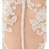 Marchesa Lace Gown with Illusion Neckline in White (cream) - Lyst