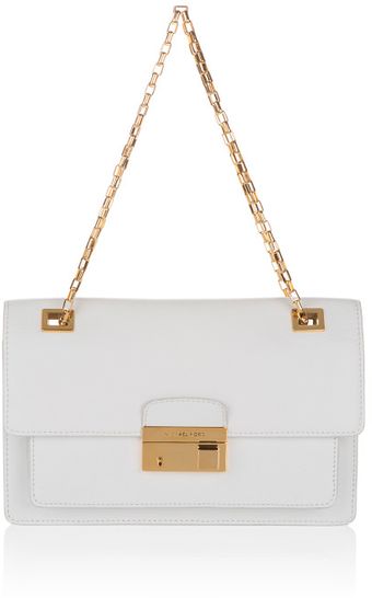 Michael Kors Accessories Ss Optic White Gia Shoulder Flap Bag - Lyst