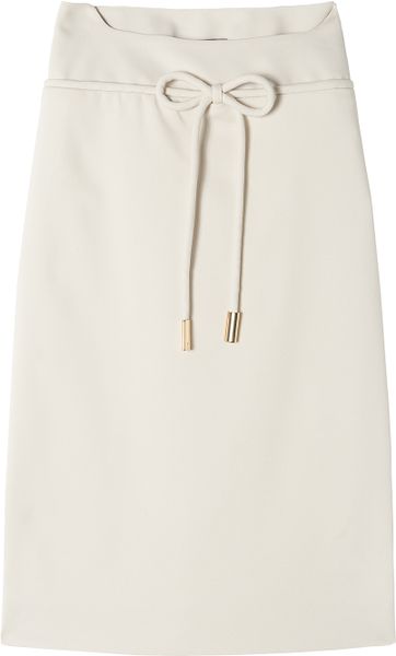 Preen Scuba Crepe Pencil Sue Skirt in White - Lyst