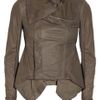 Rick Owens Naska Leather Biker Jacket in Gray - Lyst