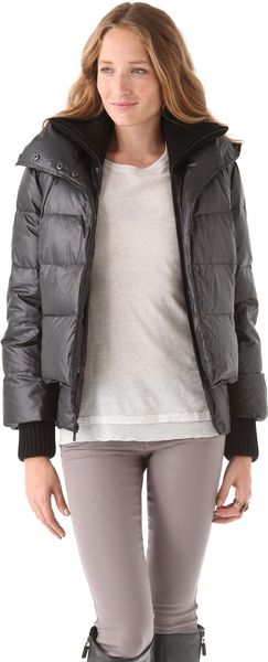 Alice + Olivia Judy Quilted Puffer Jacket in Black - Lyst