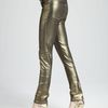 Alice + Olivia Metallic Skinny Jeans in Gold - Lyst