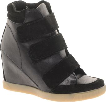 Asos Asos Double Trouble Wedge Trainers with Velcro and Suede Detail - Lyst