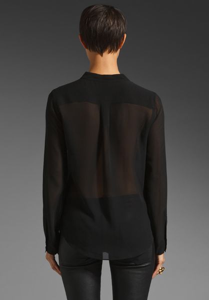 black sheer long sleeve cover up