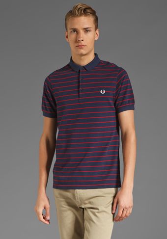 Fred Perry Fine Print Polo  - Lyst