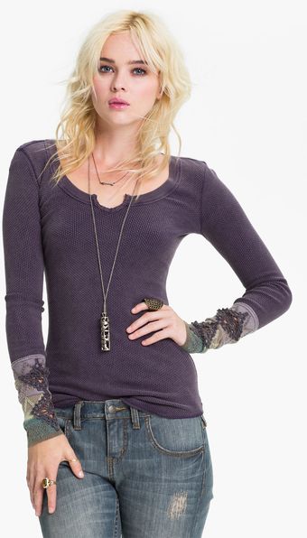 Free People Kombucha Embroidered Thermal Top - Lyst