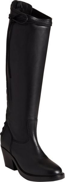 Haider Ackermann Laceup Back Knee Boot - Lyst