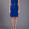 Michael Kors Belted Dress in Blue - Lyst