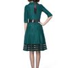 Oscar De La Renta Silk Faille Banded Seam Detail Hem Dress in Blue (nile) - Lyst