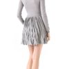 Red Valentino Sweater Dress with Pleated Skirt in Gray (grey) - Lyst