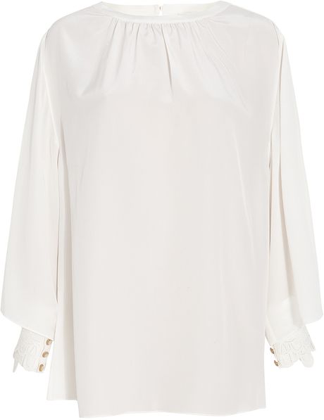 Temperley London Ravenna Bette Top in White (black) - Lyst
