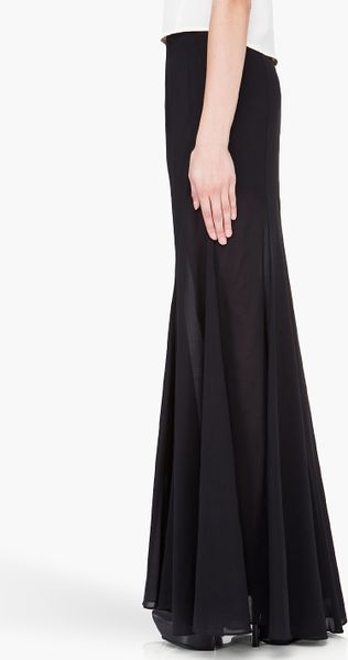 Long Black Silk Skirt 101