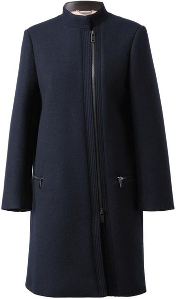 Chloé Tailored Woolangora Coat in Blue - Lyst