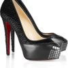 Christian Louboutin Maggie 140 Leather Trimmed Calf Hair Pumps in Black - Lyst