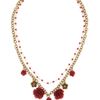 Dolce & Gabbana  Glass Pearl Virgin Mary Necklace in Red (gold) - Lyst