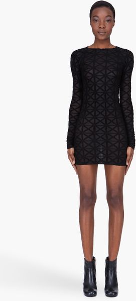 Gareth Pugh Black Embroidered Dress in Black - Lyst