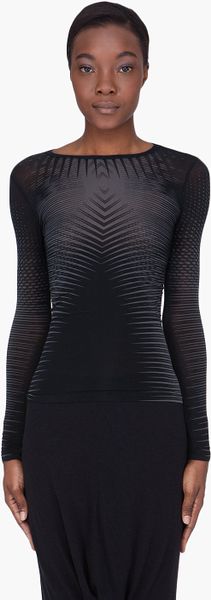 Gareth Pugh Charcoal Cashmere Printed Tshirt in Gray (charcoal) - Lyst