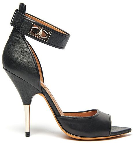 Givenchy Shark Lock Sandal in Black (gold) - Lyst