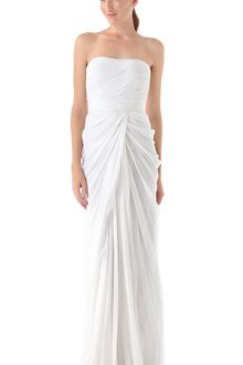 J. Mendel Strapless Draped Gown - Lyst