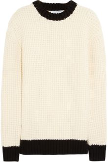 J.W. Anderson Waffle Knit Merino Wool Sweater - Lyst