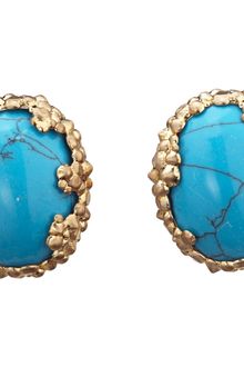 L'Agence Turquoise Cosmic Bezel Earrings - Lyst