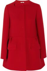 Miu Miu Bowembellished Wool Princess Coat