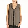 Oasis Colourblock Dip Hem Sl Shirt in Gray (khaki) - Lyst