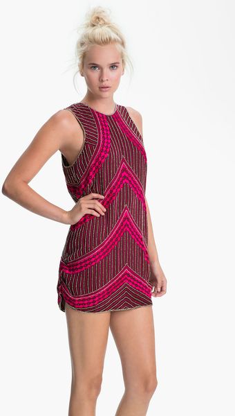 Parker Embellished Shift Dress - Lyst